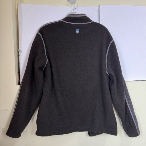 Kuhl Alfpaca Fleece Full Zipper Fleece Jacket Pockets Warm Outdoor Unisex L Grey - Picture 3 of 16